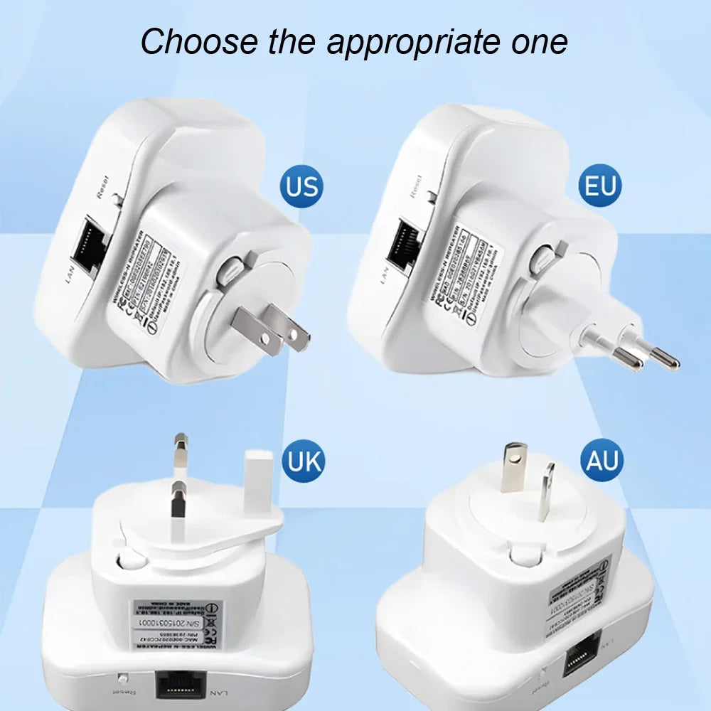 WiFi Range Extender Signal Booster – Wireless Repeater for Home & Office