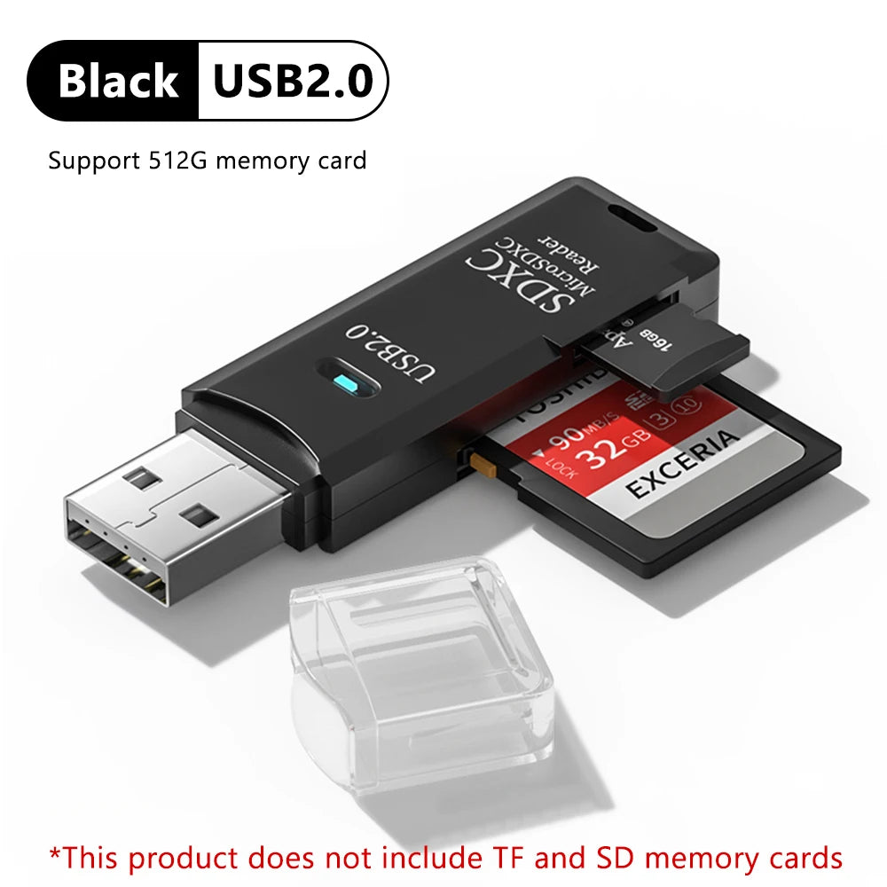 USB 3.0 TF/SD Card Reader Adapter – 2-in-1 for Laptop & PC