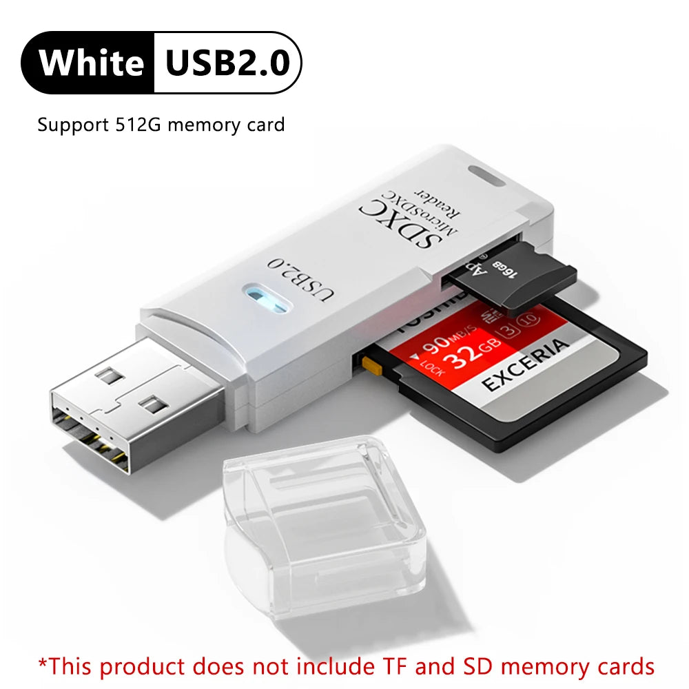 USB 3.0 TF/SD Card Reader Adapter – 2-in-1 for Laptop & PC