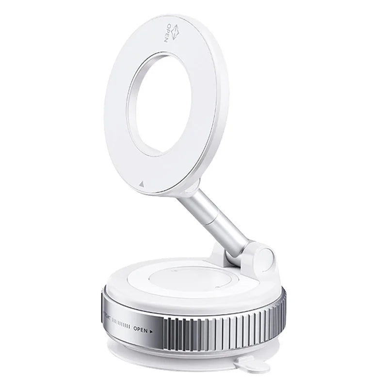 Foldable 360° Magnetic Phone Holder ā Vacuum Mount for Car or Wall Use