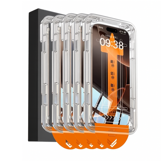 5-Pack iPhone Screen Protectors – Tempered Glass, Anti-Fingerprint