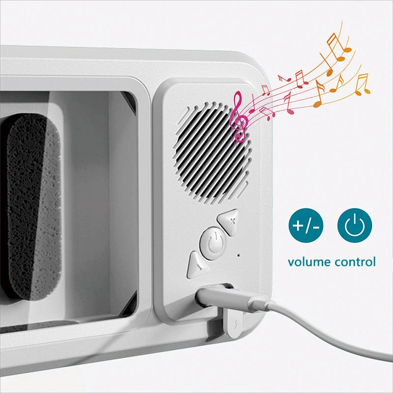 Eco-friendly waterproof shower phone holder with hands-free Bluetooth speaker