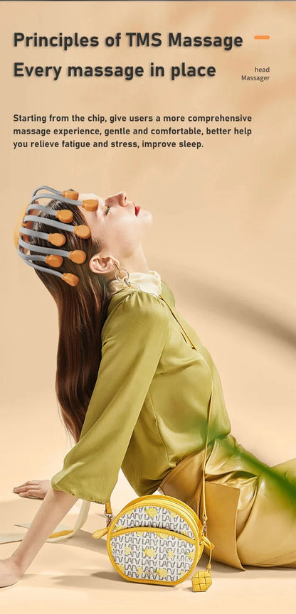 Octopus Scalp Massager with 20 Heads & Red Light – Relaxation & Headache Relief